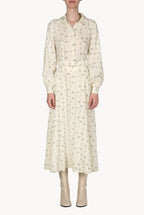 Cotton Printed Flower Jacquard Dress