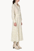Cotton Printed Flower Jacquard Dress