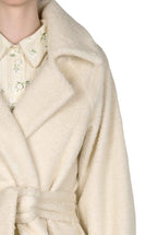 Cappotto maxi bianco di lana