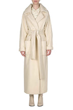 Cappotto maxi bianco di lana