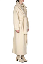 Cappotto maxi bianco di lana