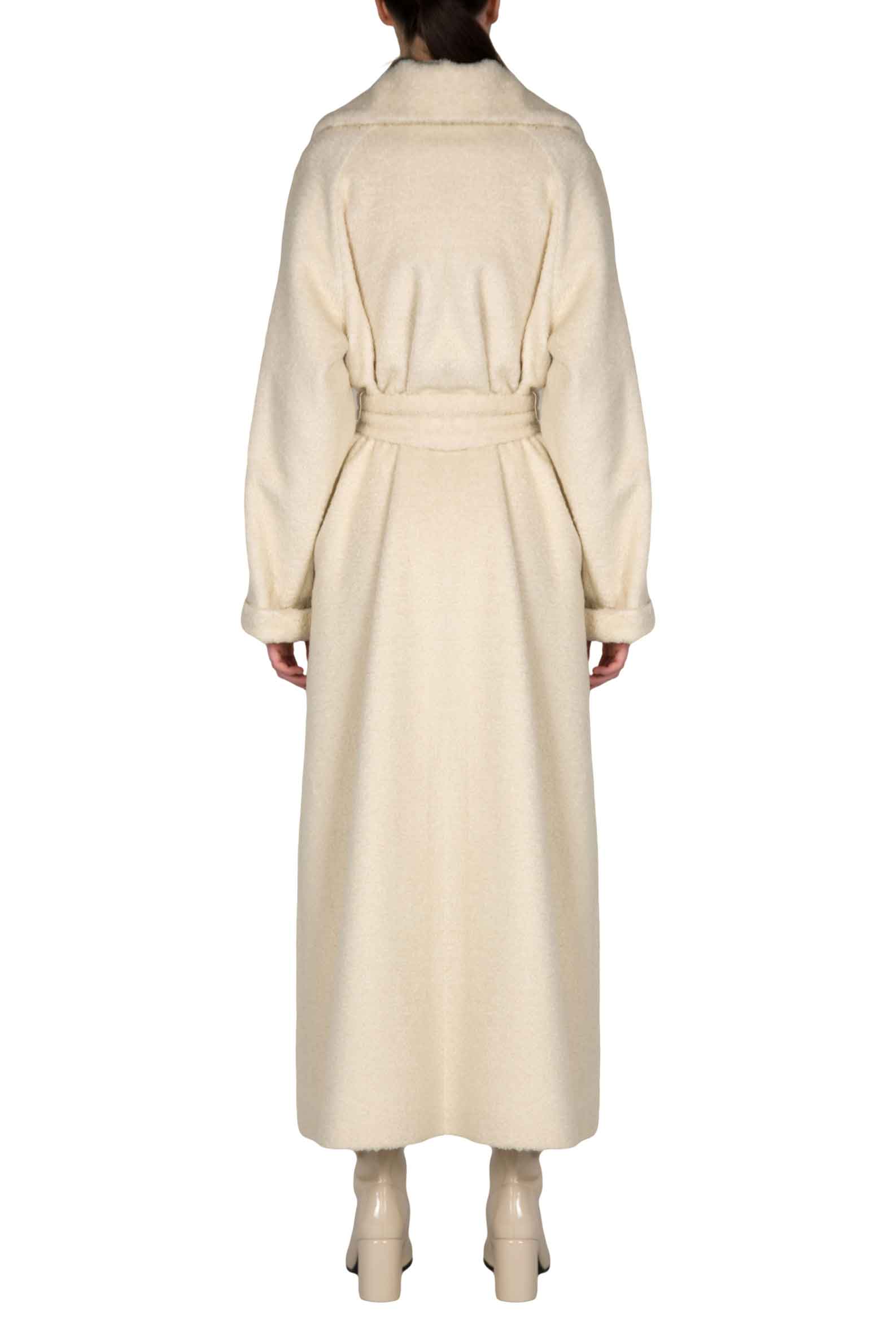 Cappotto maxi bianco di lana