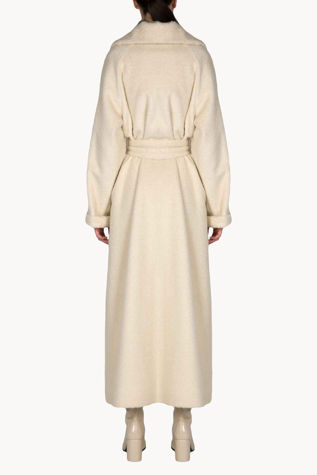 Cappotto maxi bianco di lana