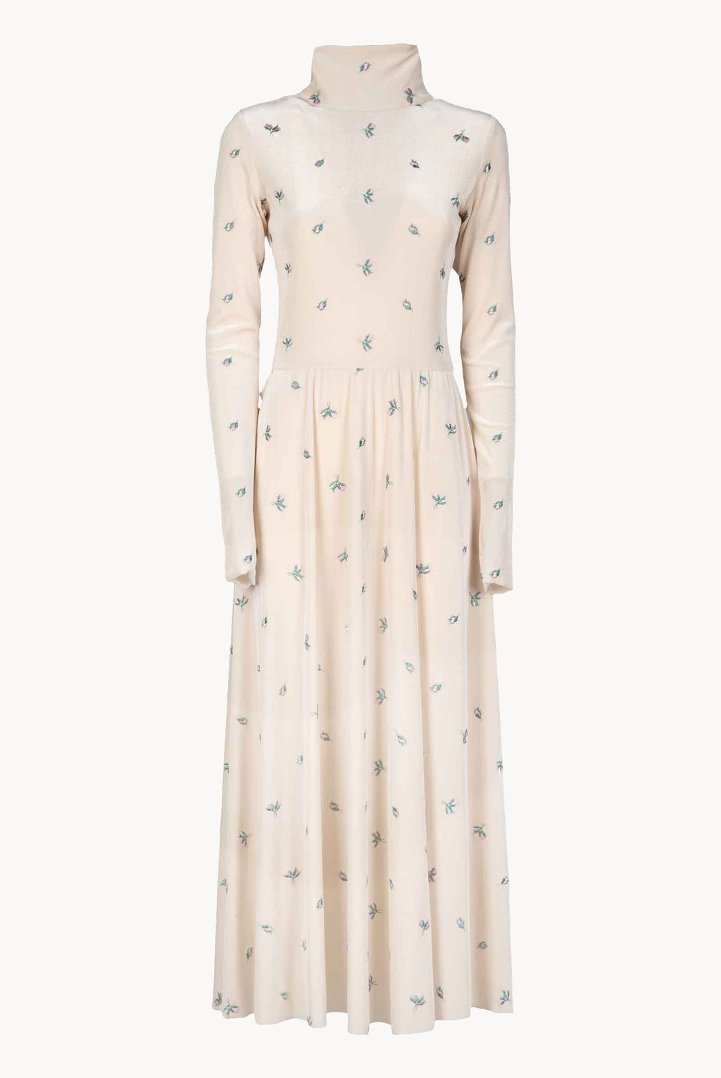 Long Velvet Turtleneck Dress