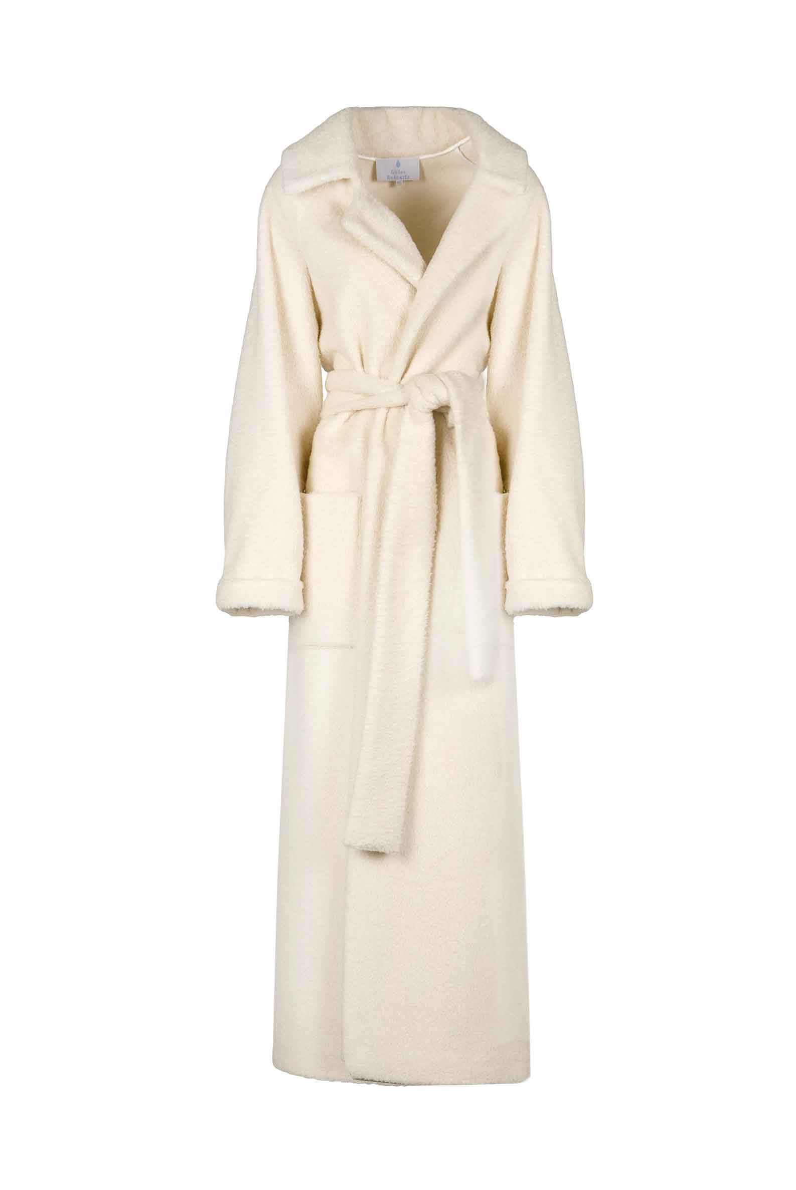 Cappotto maxi bianco di lana