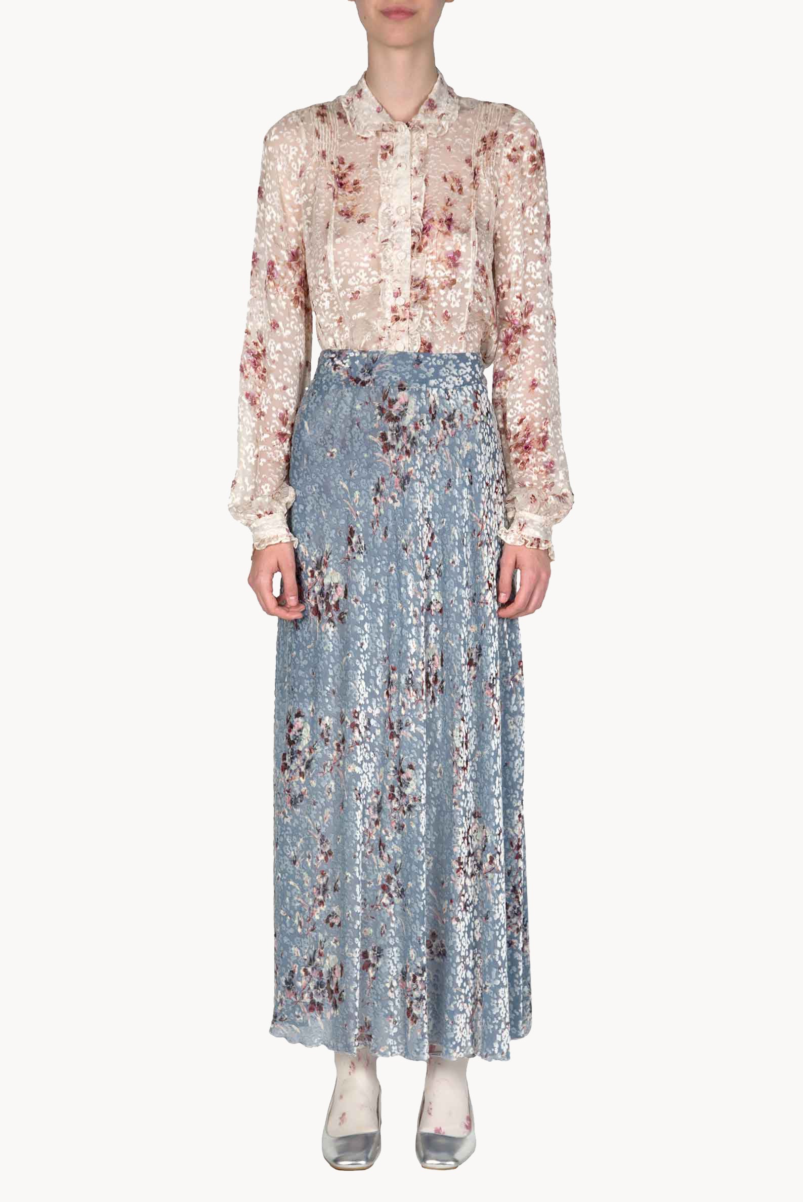 Flower Storm Printed Dèvorè Shirt