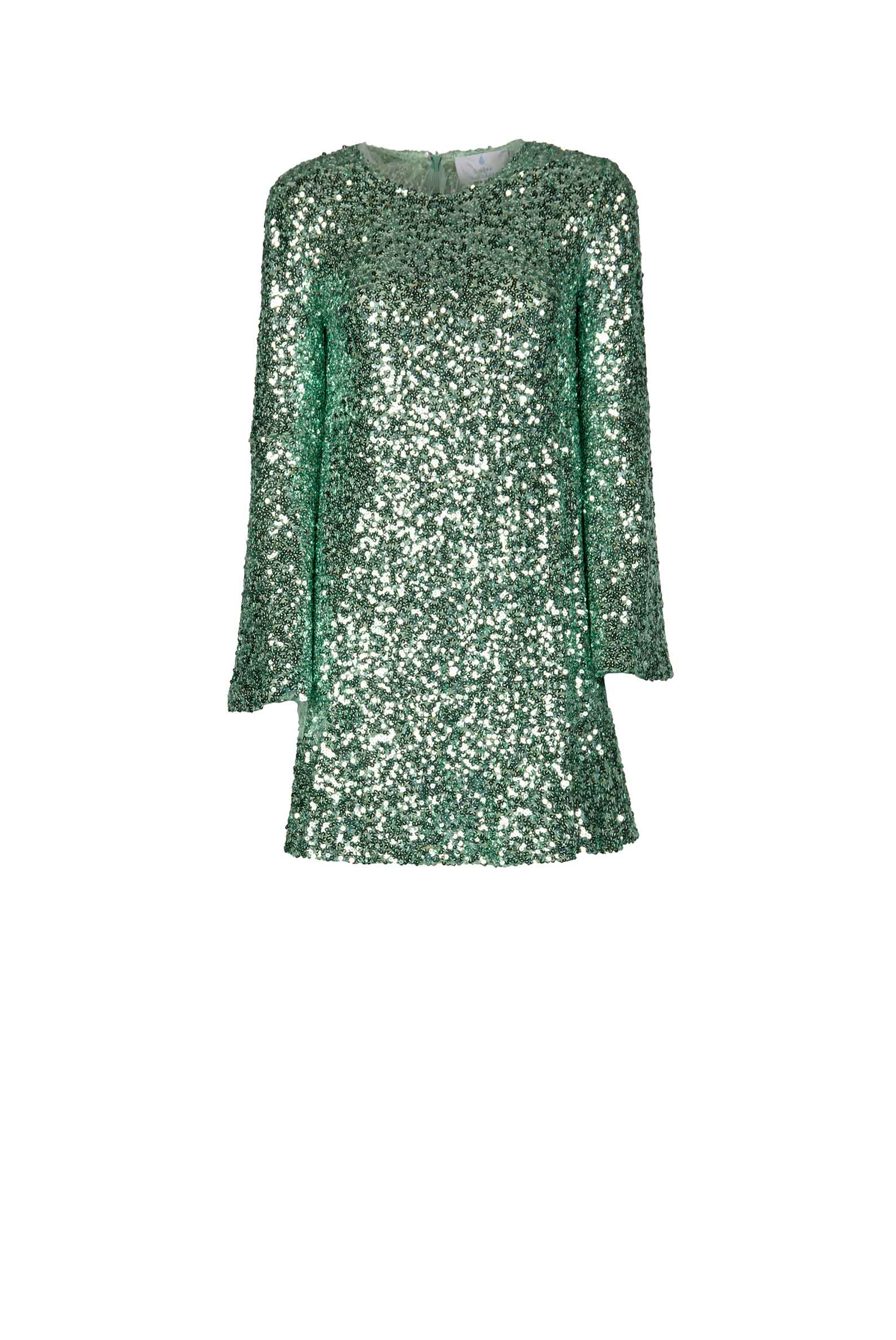 Minidress di paillettes menta