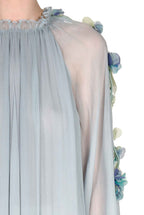 Chiffon Maxi Dress With Flower Detail