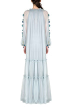 Chiffon Maxi Dress With Flower Detail