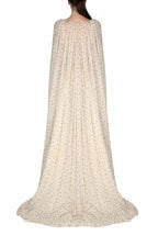 Abito Winter Garden in georgette effetto mantella con scollo a V