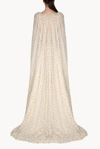 Abito Winter Garden in georgette effetto mantella con scollo a V