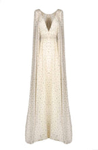Abito Winter Garden in georgette effetto mantella con scollo a V