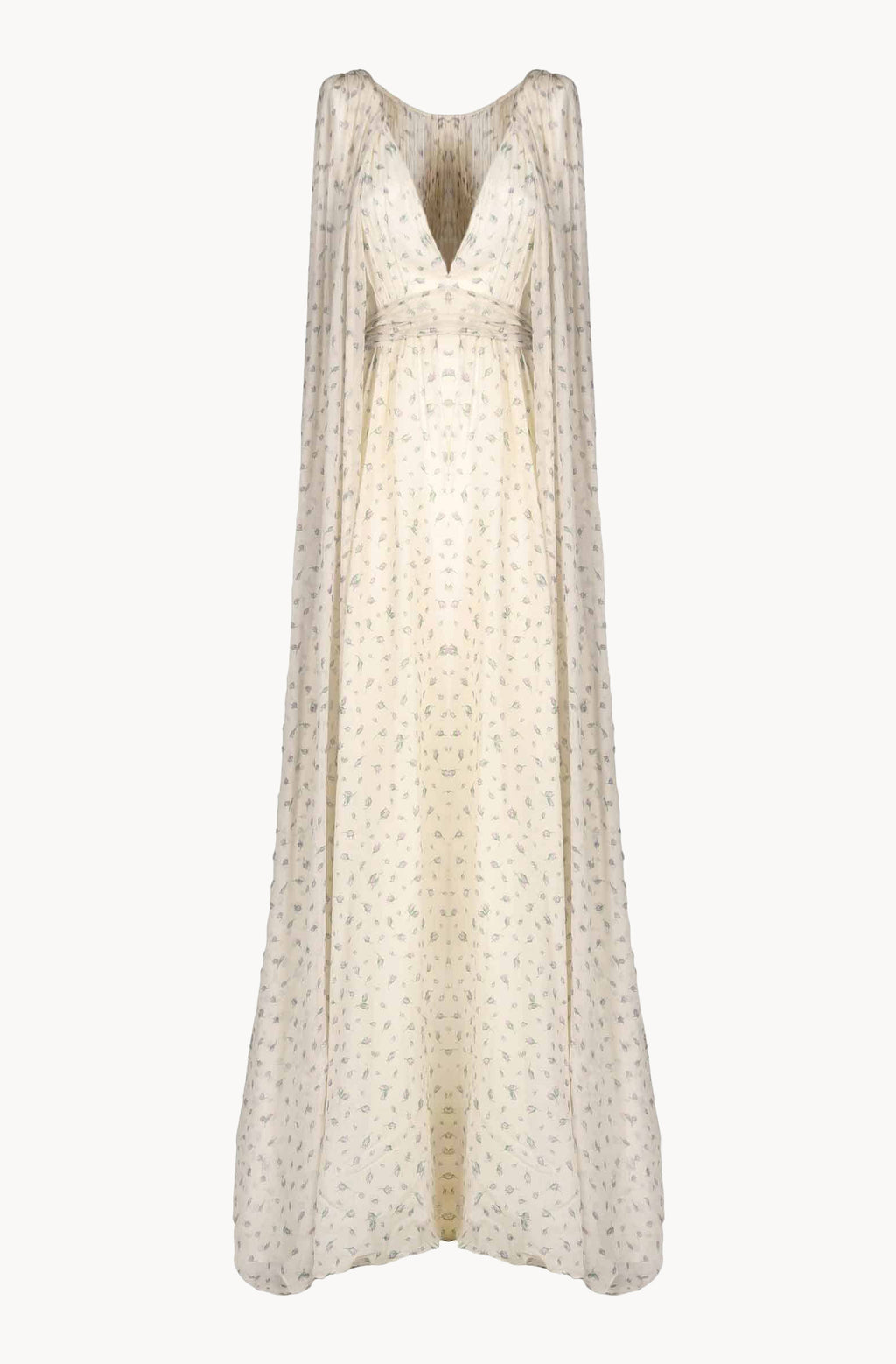 Abito Winter Garden in georgette effetto mantella con scollo a V