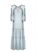 Chiffon Maxi Dress With Flower Detail