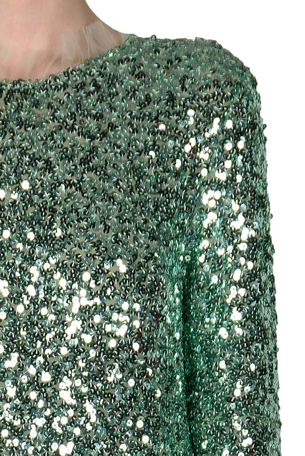 Minidress di paillettes menta