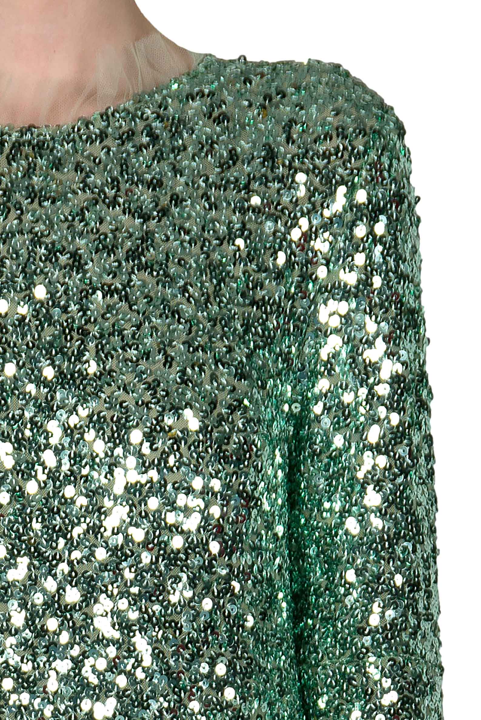 Minidress di paillettes menta