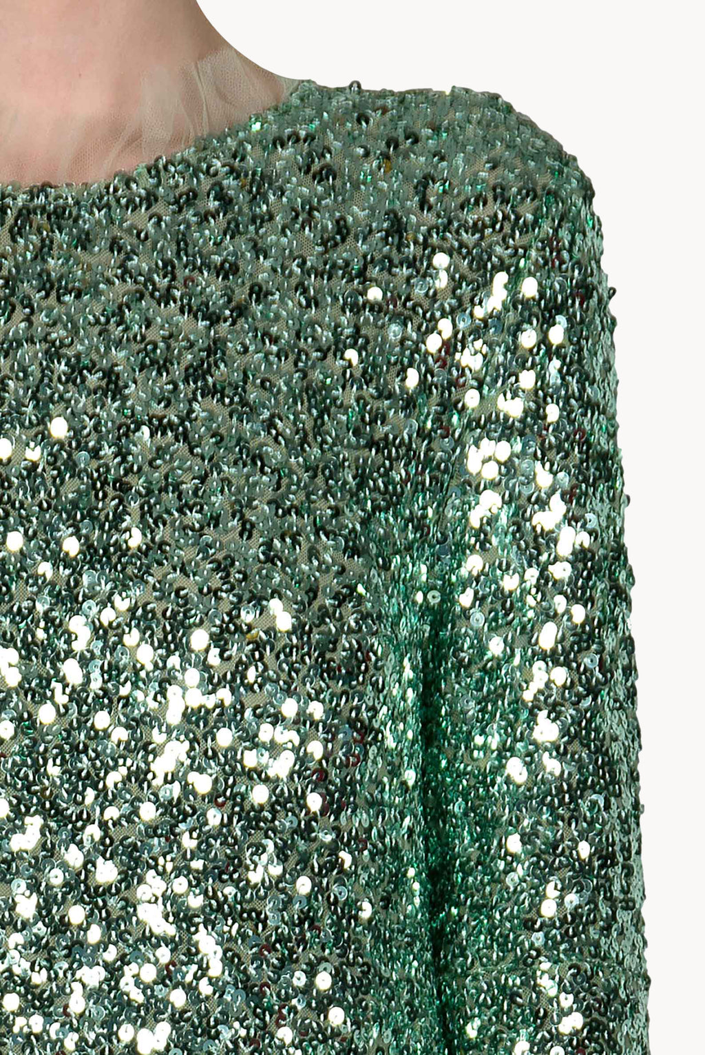 Minidress di paillettes menta