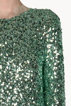 Minidress di paillettes menta