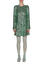 Minidress di paillettes menta