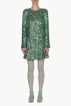 Minidress di paillettes menta