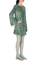 Minidress di paillettes menta