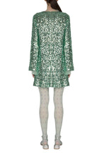 Minidress di paillettes menta
