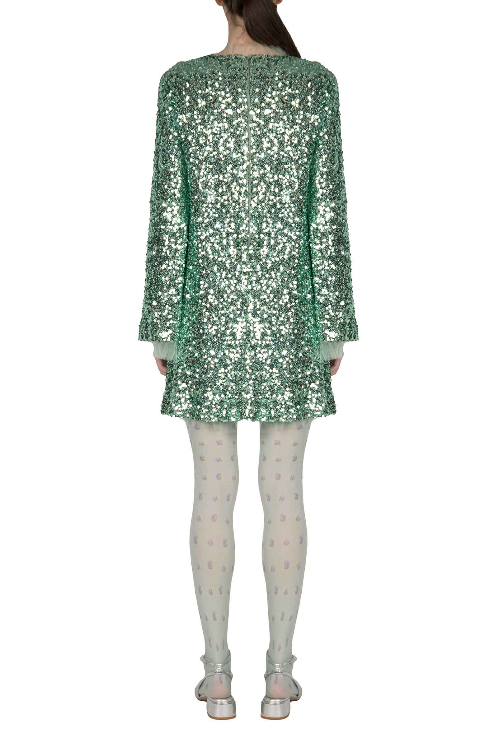 Minidress di paillettes menta