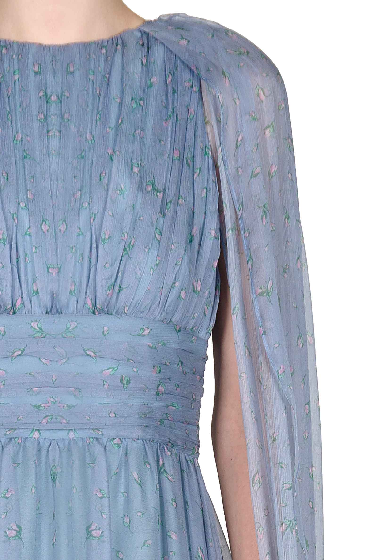 Abito Maxi in Chiffon di Seta Winter Garden