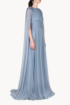 Abito Maxi in Chiffon di Seta Winter Garden