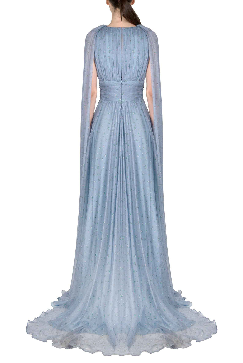 Abito Maxi in Chiffon di Seta Winter Garden