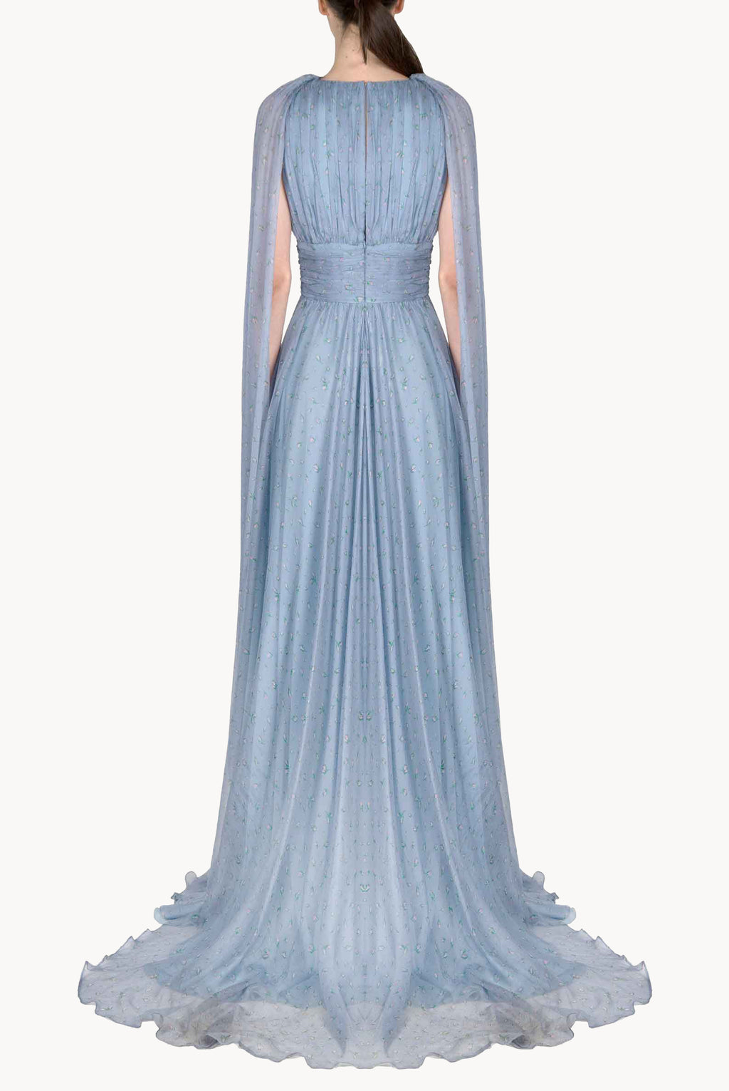 Abito Maxi in Chiffon di Seta Winter Garden