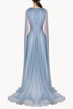 Abito Maxi in Chiffon di Seta Winter Garden