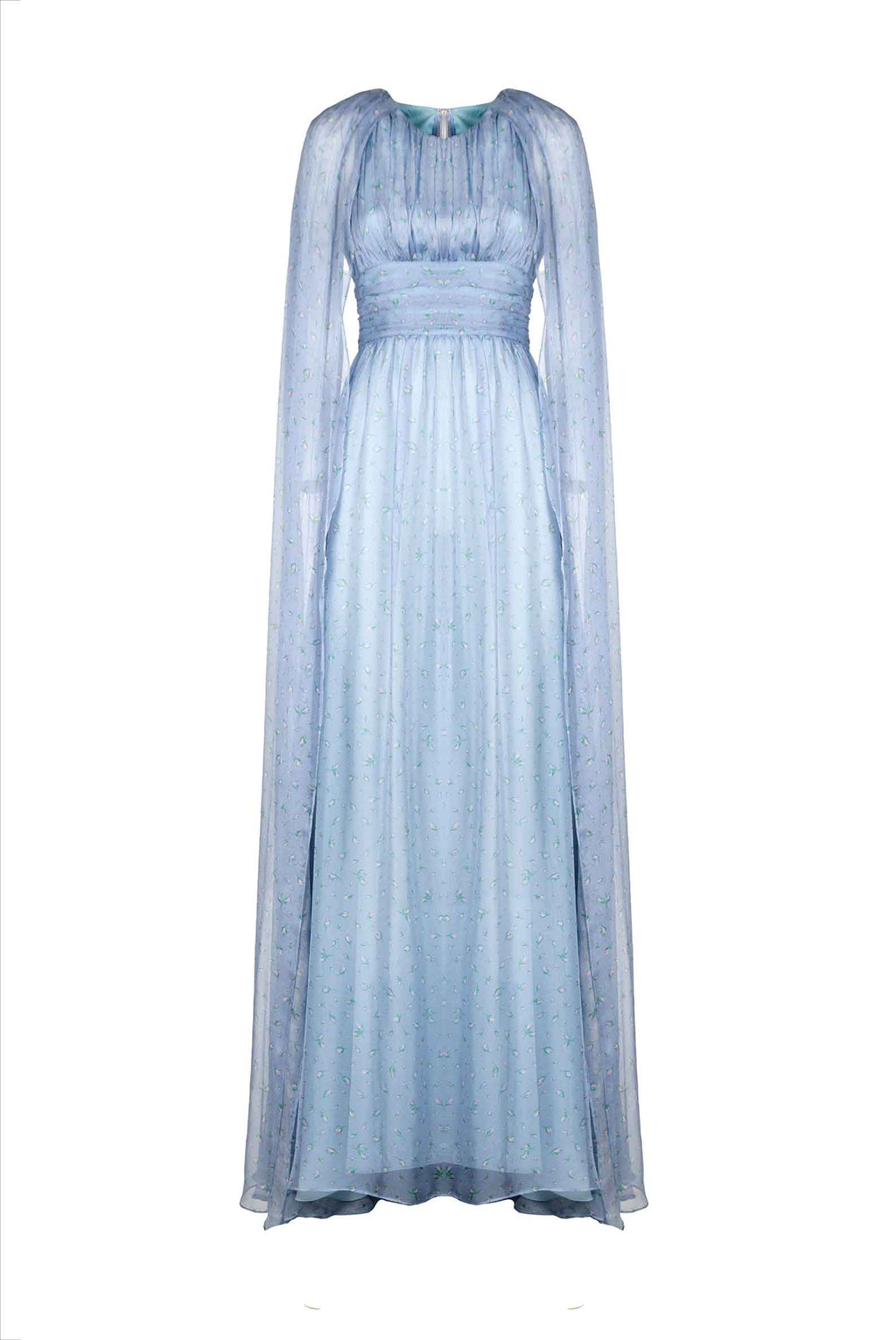 Abito Maxi in Chiffon di Seta Winter Garden
