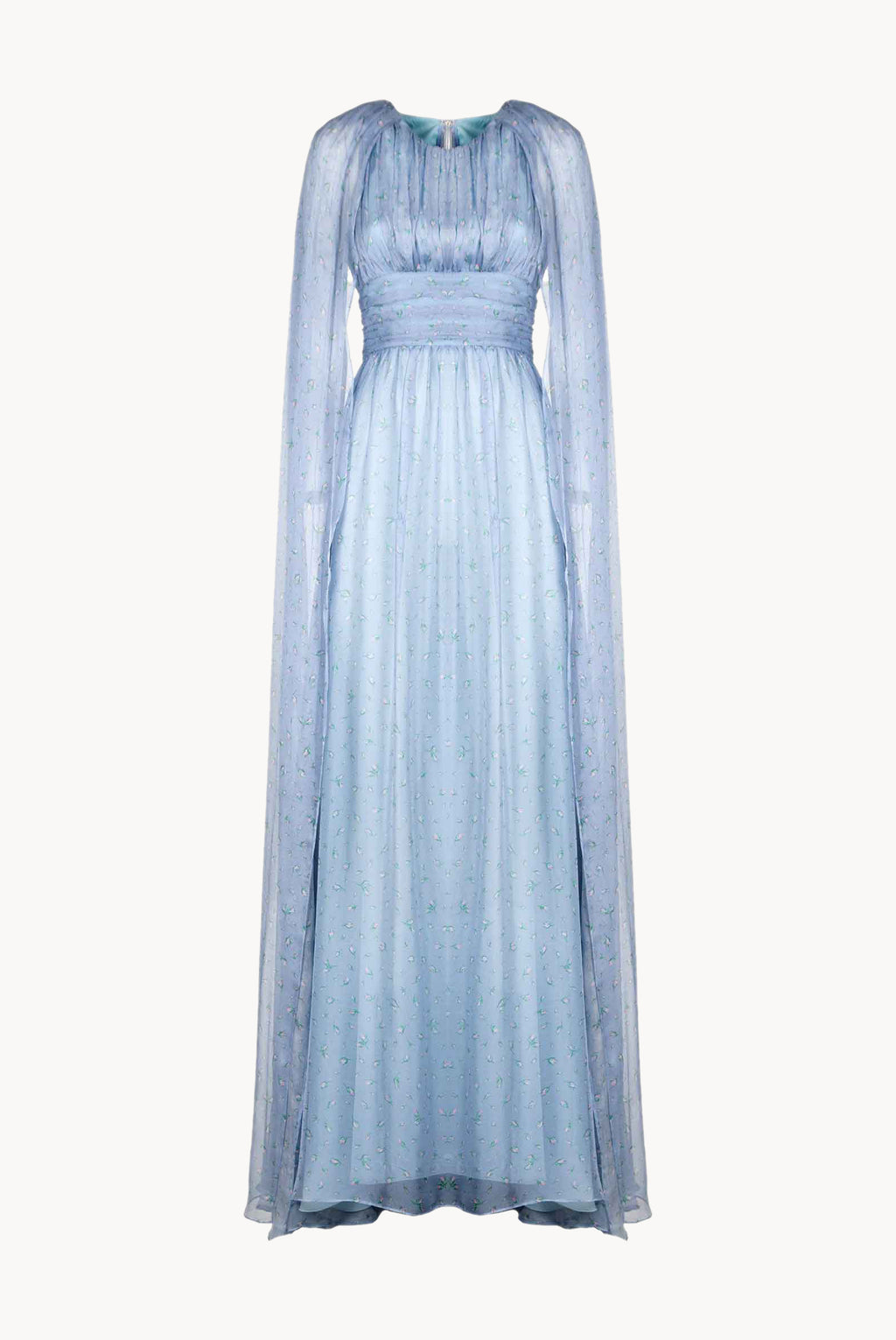 Abito Maxi in Chiffon di Seta Winter Garden