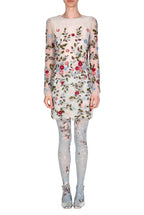Minidress in tulle ricamato con fiori