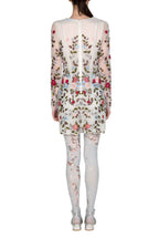 Minidress in tulle ricamato con fiori