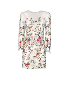 Minidress in tulle ricamato con fiori