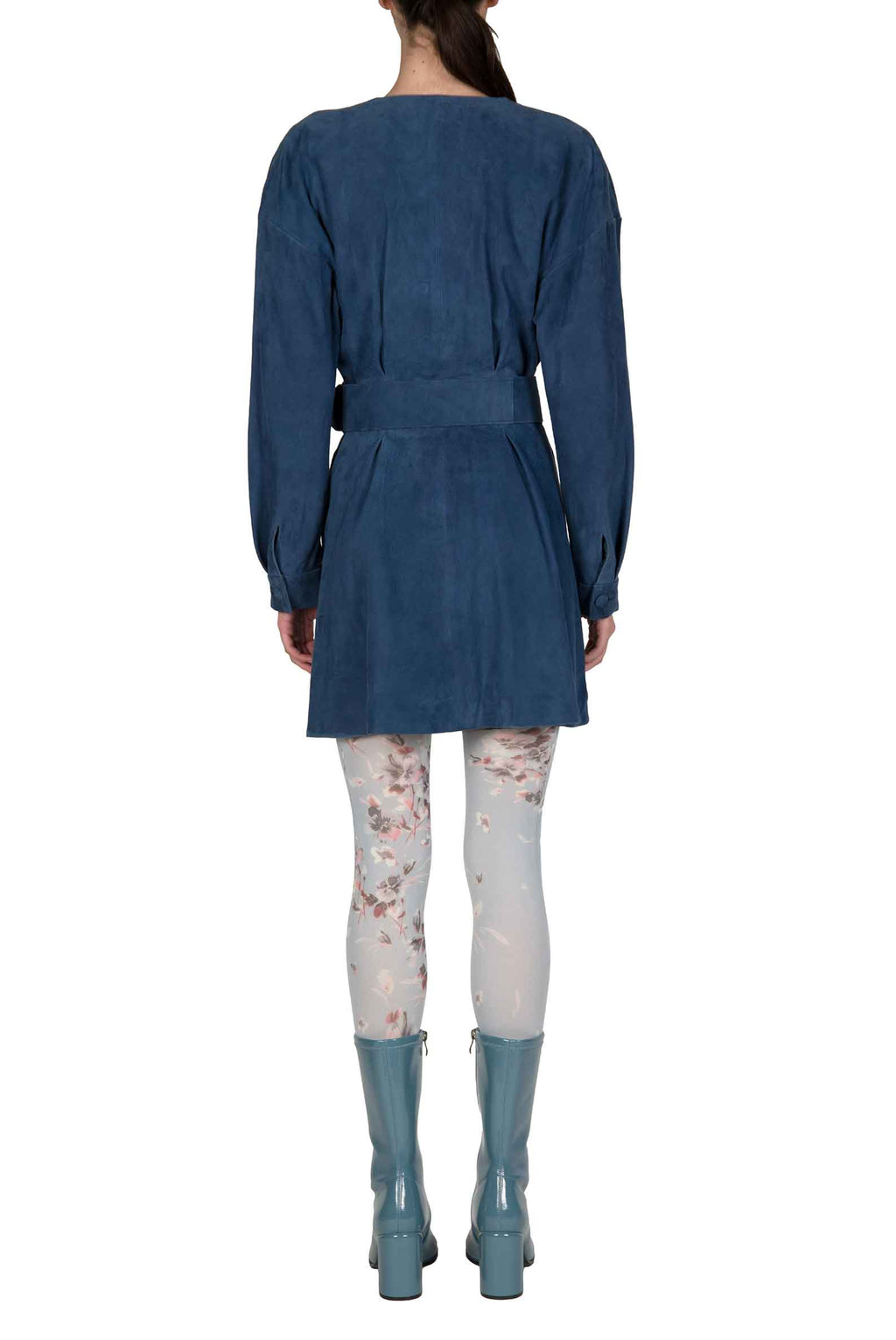 Minidress in camoscio