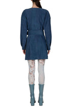 Minidress in camoscio