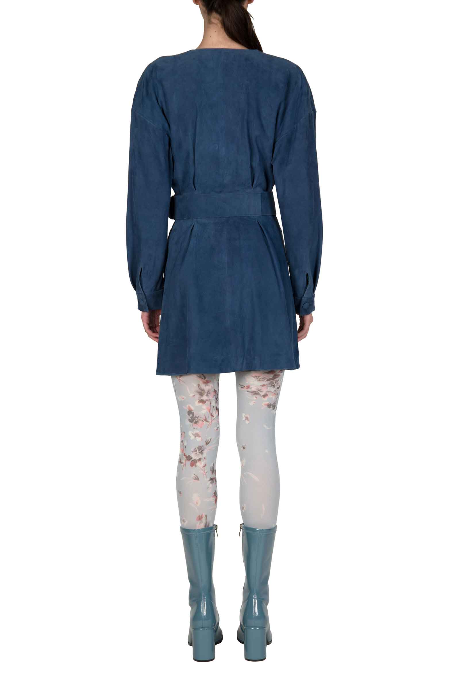 Minidress in camoscio