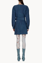 Minidress in camoscio
