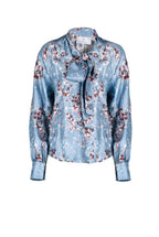 Camicia Flower Storm con dettaglio a fiocco