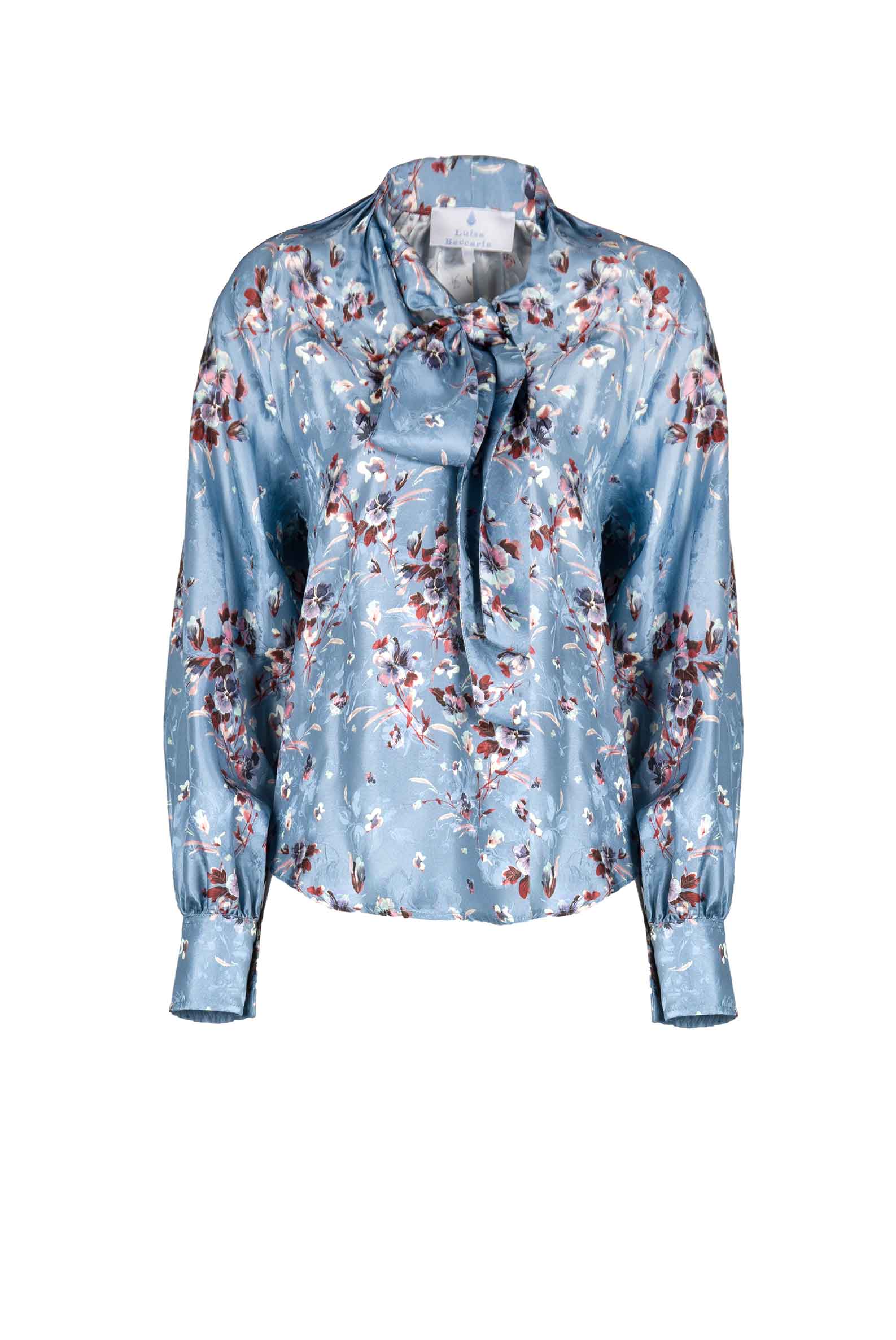 Camicia Flower Storm con dettaglio a fiocco