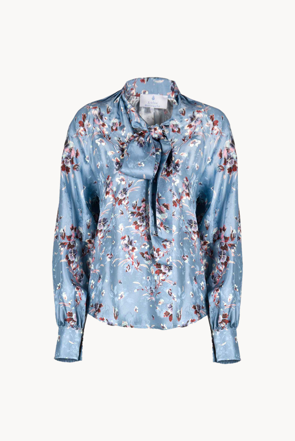 Camicia Flower Storm con dettaglio a fiocco