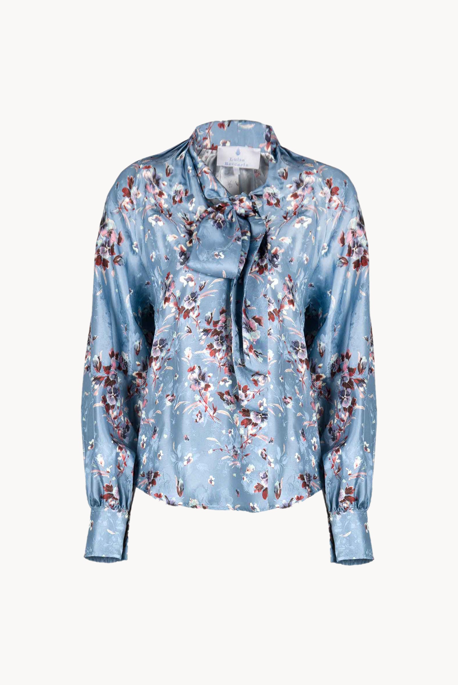 Camicia Flower Storm con dettaglio a fiocco