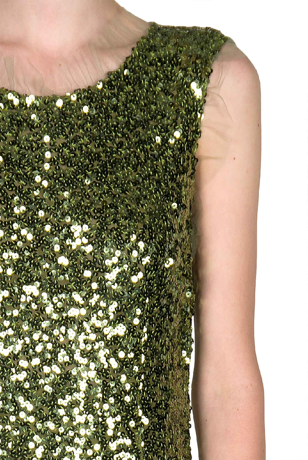 Abito senza maniche di paillettes