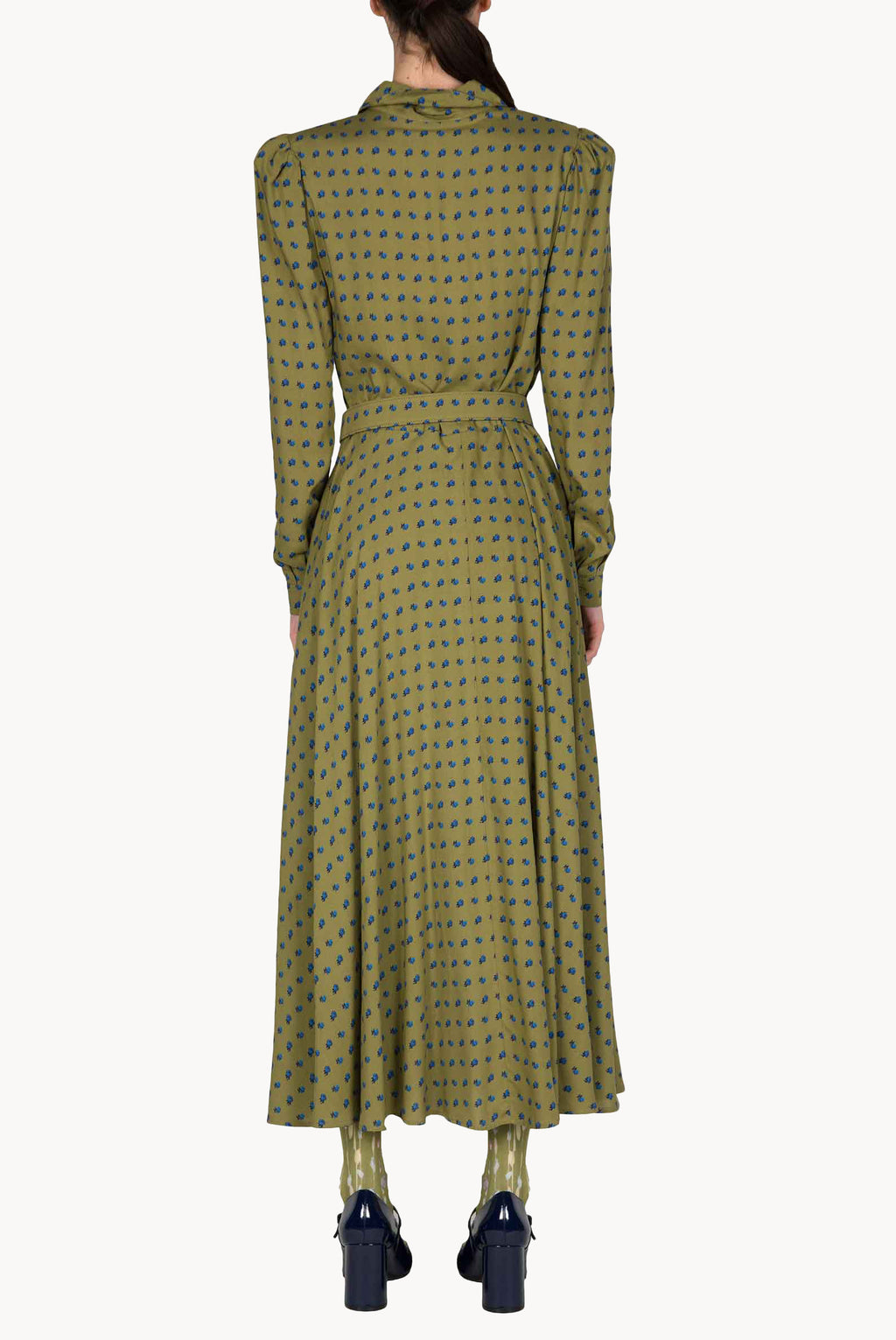 Vintage Buds Printed Chemisier Dress
