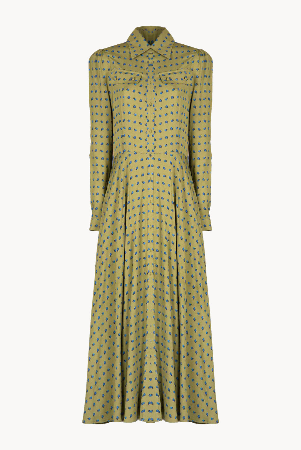Vintage Buds Printed Chemisier Dress