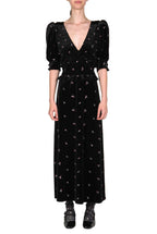 Abito Winter Garden ricamato con smock