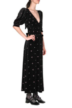 Abito Winter Garden ricamato con smock